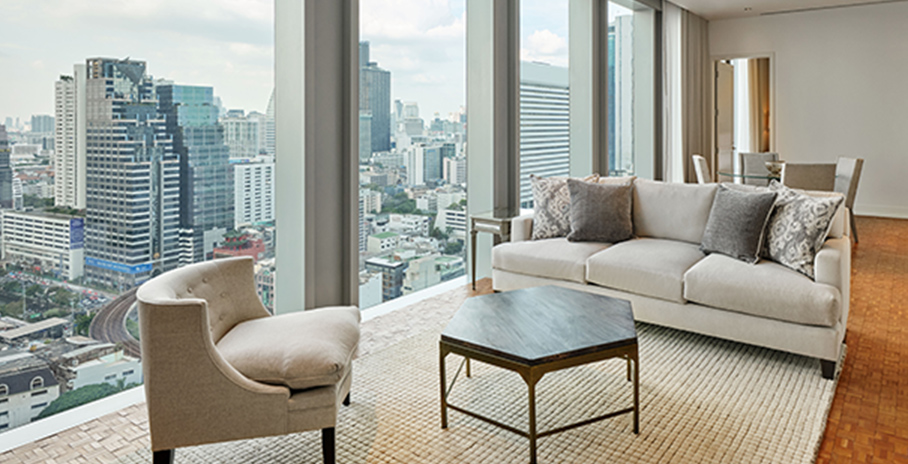 リッツ・カールトン レジデンスのリビンクルーム